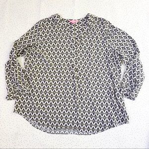 Woman Within Blouse Print Pattern
